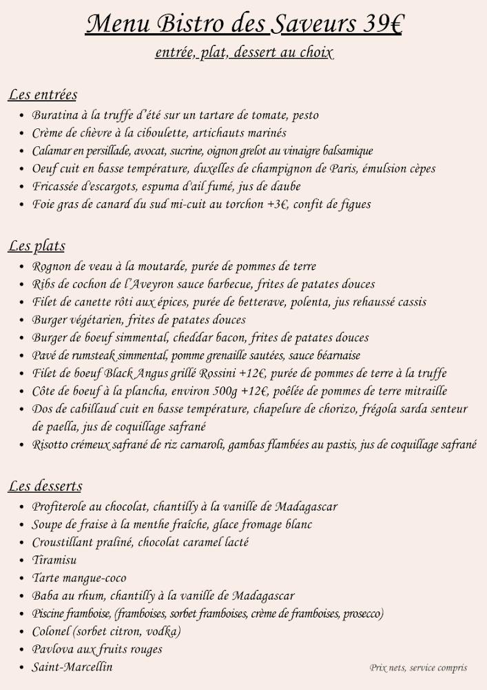 LE BISTRO DES SAVEURS-CHRISTOPHE FERRÉ - Menu Image 2