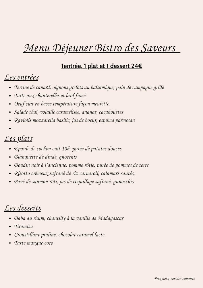 LE BISTRO DES SAVEURS-CHRISTOPHE FERRÉ - Menu Image 3